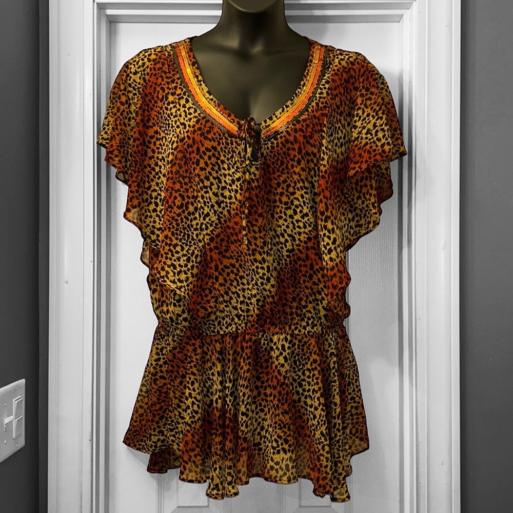 Victoria’s Secret The Very Sexy Collection Animal Print Sheer Cover-up Tunic